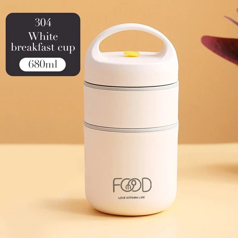 Lunchbox isotherme cylindrique à poignée