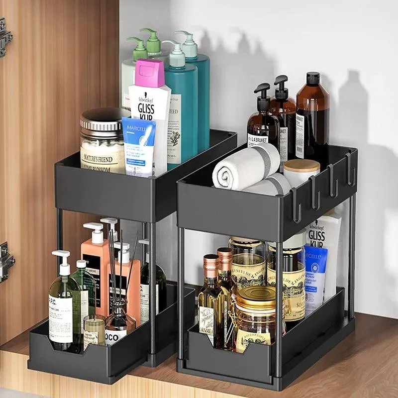 Tiroirs Coulissants de Rangement pour Cuisine et Salle de Bain