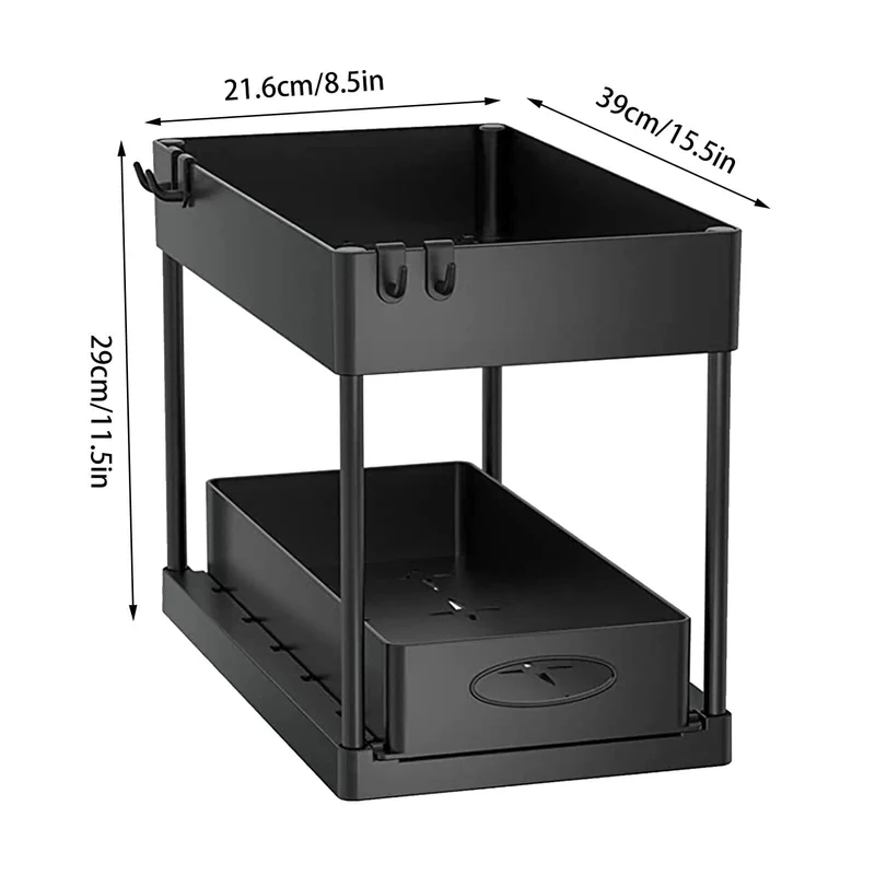 Tiroirs Coulissants de Rangement pour Cuisine et Salle de Bain