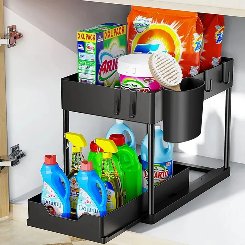 Tiroirs Coulissants de Rangement pour Cuisine et Salle de Bain