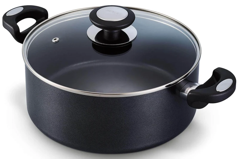 Faitout Beka Pro Induc revêtement céramique antiadhérent + couvercle en verre
