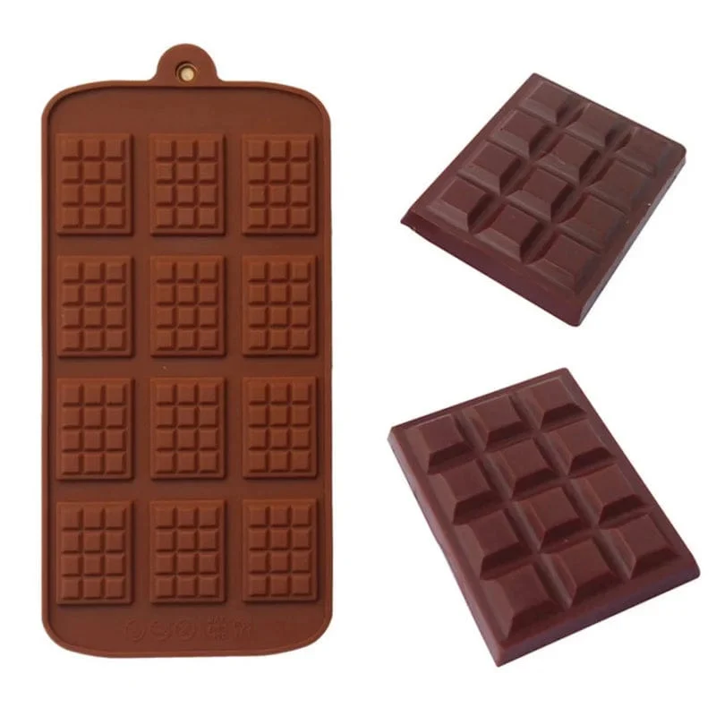 Moule à Chocolat Silicone -12 Tablettes