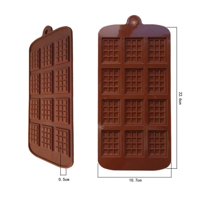 Moule à Chocolat Silicone -12 Tablettes