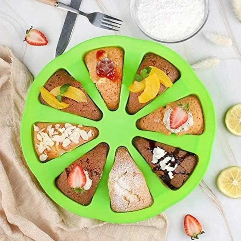 Moule à Gâteaux Silicone - 8 Parts Compartimentées