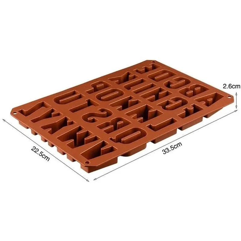 Moule à Chocolat Silicone - Lettres Alphabet 3D