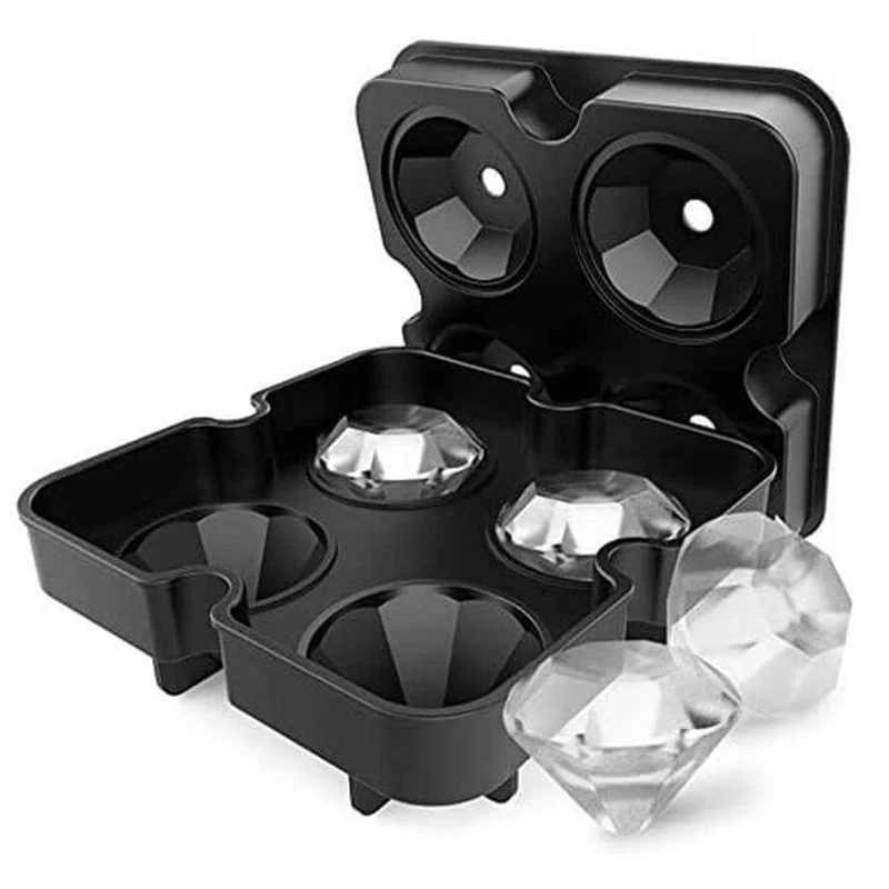 Moule à Glaçons Multiformes - Diamant, Boule, Balle de Fusil