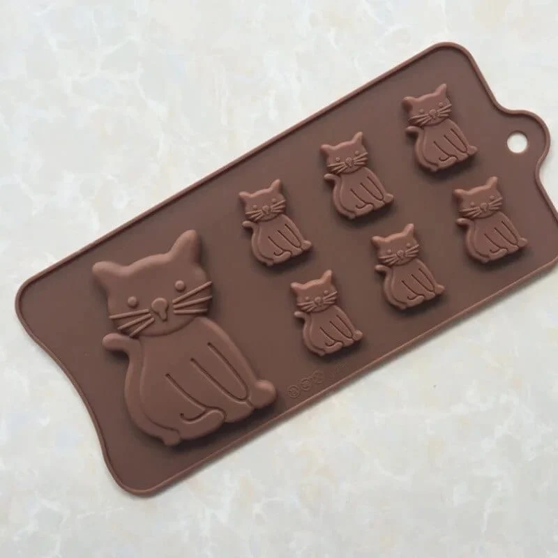 Moule à Gateau et Chocolat en forme de Chats