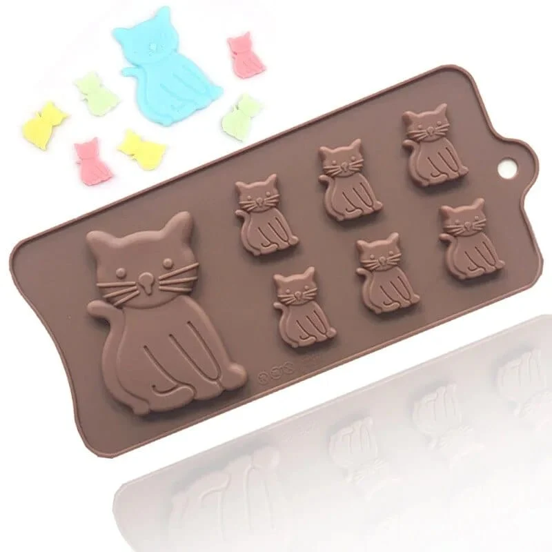 Moule à Gateau et Chocolat en forme de Chats