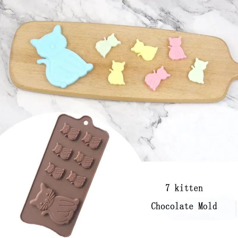 Moule à Gateau et Chocolat en forme de Chats
