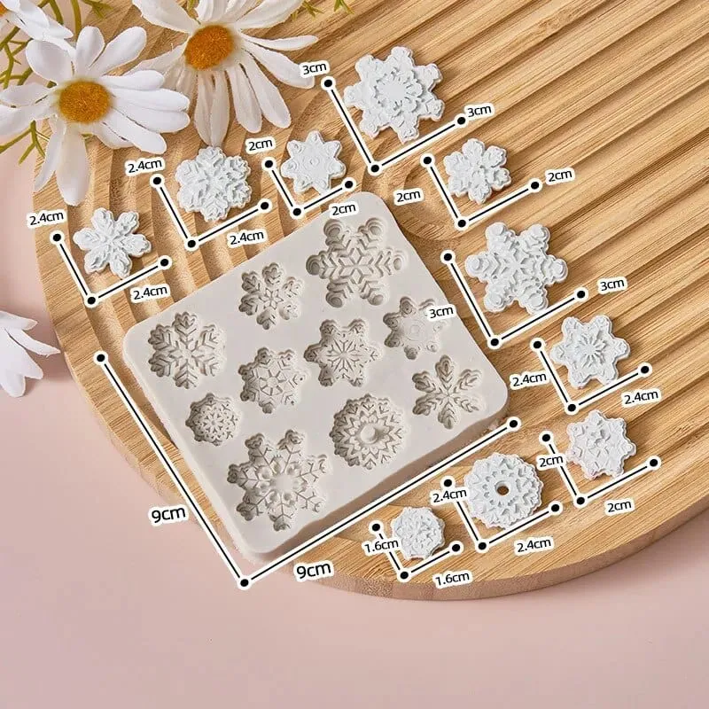 Moule à Gateau en Silicone Flocons de Neige
