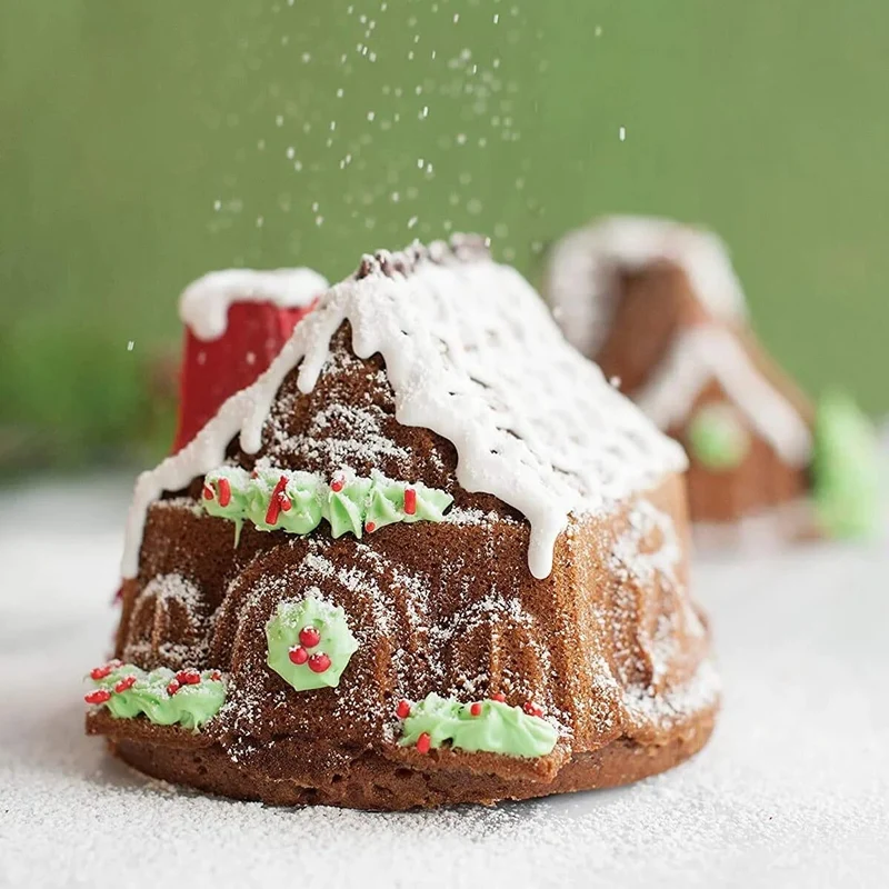 Moule Chalets de Noël 3D en Silicone