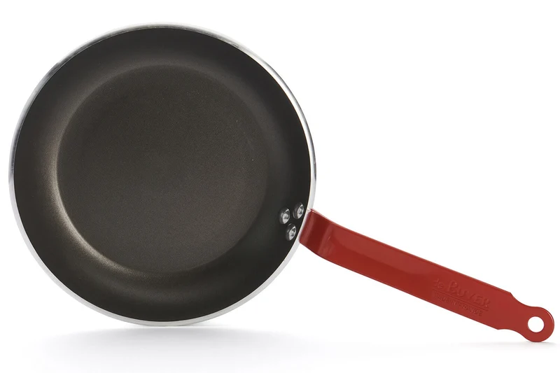 Poêle antiadhésive De Buyer Choc Classic HACCP rouge en aluminium