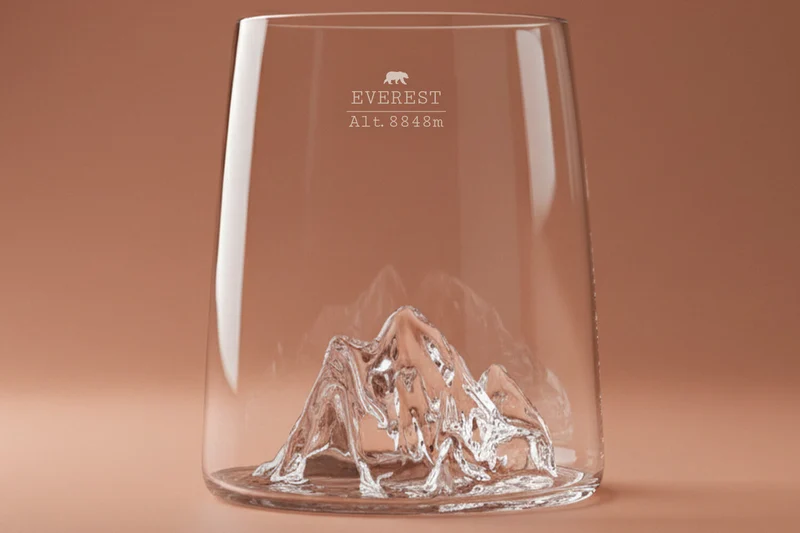 Set de 4 shooters Alaskan Maker Topographic en verre cristallin