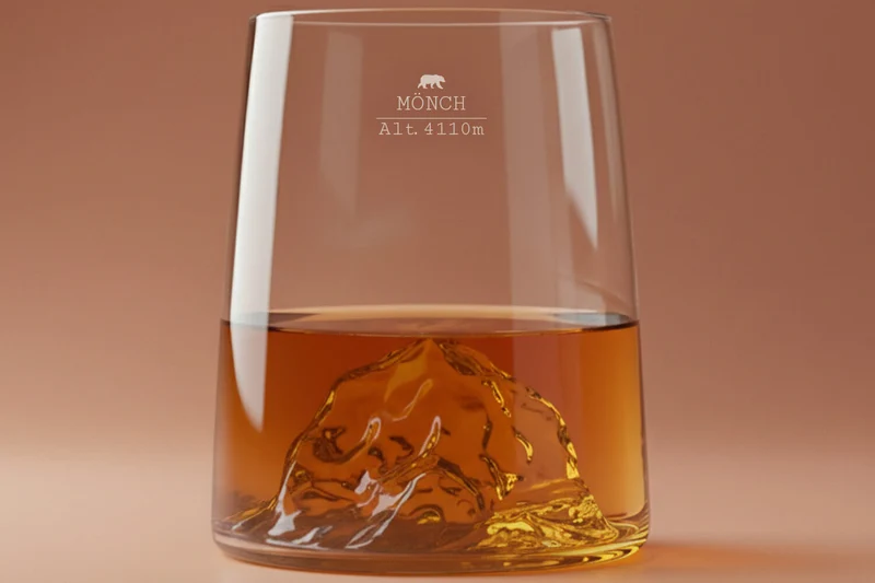 Set de 4 shooters Alaskan Maker Topographic en verre cristallin Swiss Edition