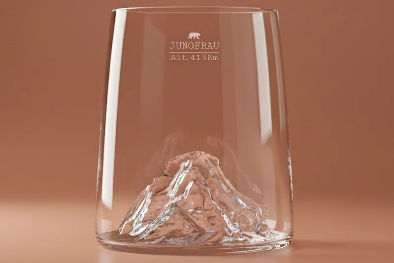 Set de 4 shooters Alaskan Maker Topographic en verre cristallin Swiss Edition