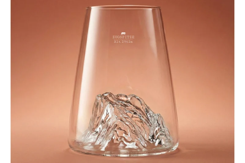 Verre à spiritueux long Alaskan Maker Topographic Zugspitze en verre cristallin