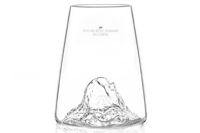 Verre à spiritueux long Alaskan Maker Topographic Pic du Midi en verre cristallin