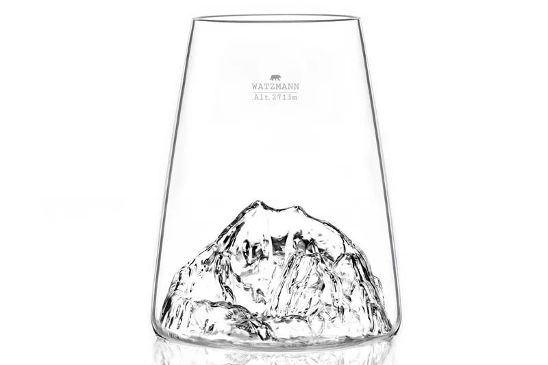 Verre à spiritueux long Alaskan Maker Topographic Watzmann en verre cristallin