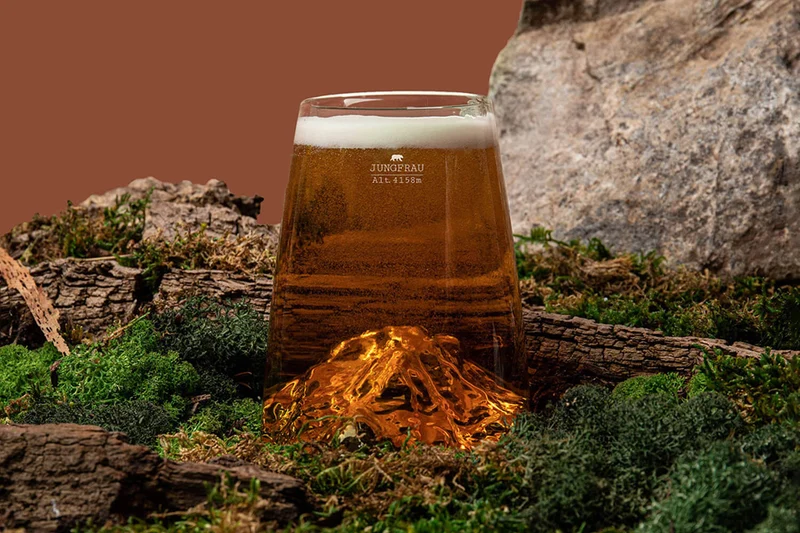 Verre à spiritueux long Alaskan Maker Topographic Jungfrau en verre cristallin