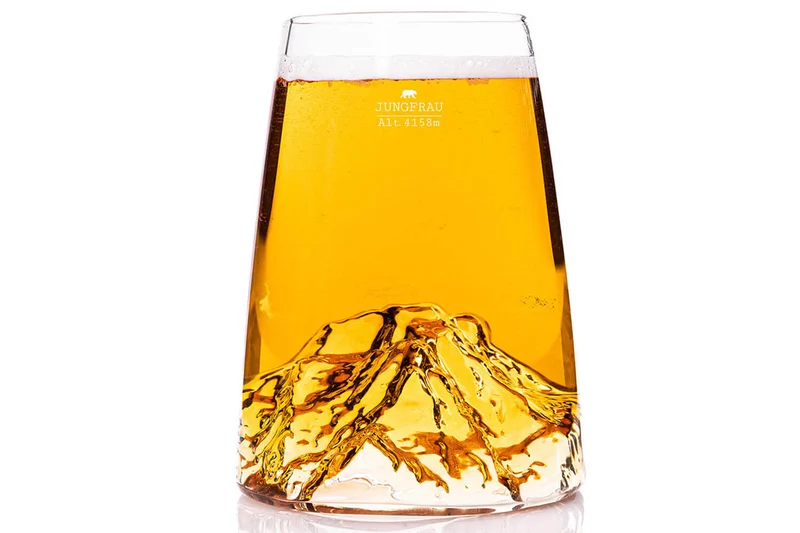 Verre à spiritueux long Alaskan Maker Topographic Jungfrau en verre cristallin