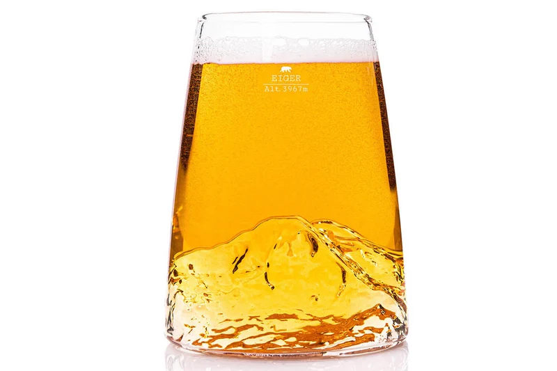 Verre à spiritueux long Alaskan Maker Topographic Eiger en verre cristallin