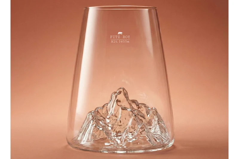 Verre à spiritueux long Alaskan Maker Topographic Fitz Roy en verre cristallin