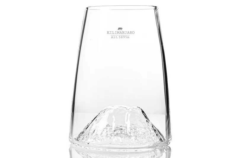 Verre à spiritueux long Alaskan Maker Topographic Kilimanjaro en verre cristallin