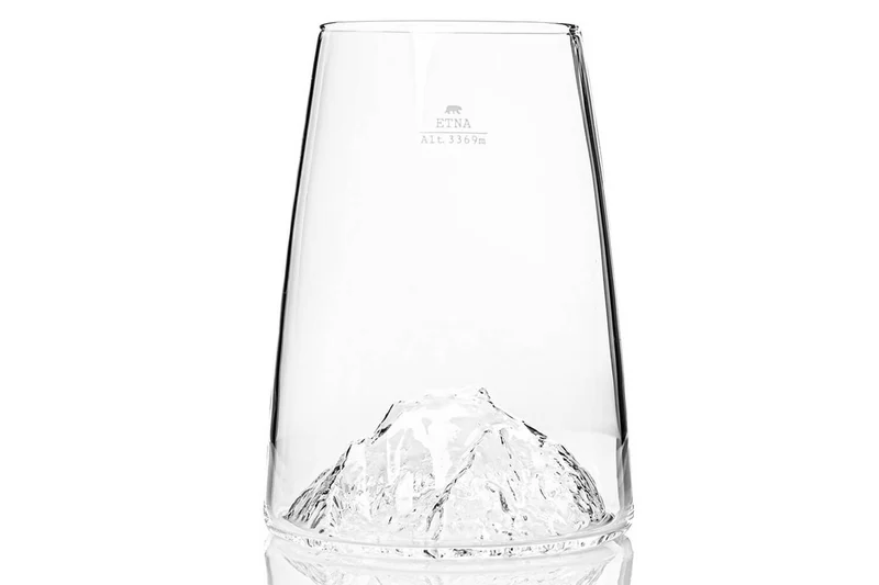 Verre à spiritueux long Alaskan Maker Topographic Etna en verre cristallin