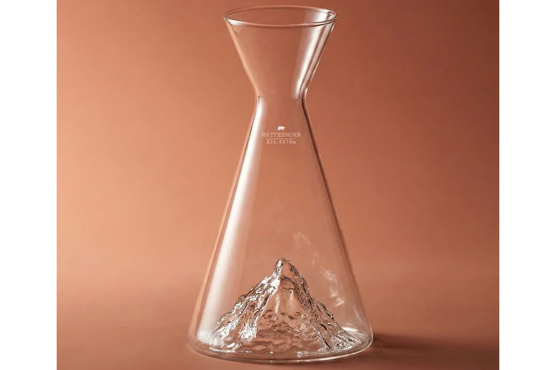 Carafe à eau Alaskan Maker Topographic Mont Cervin en verre cristallin