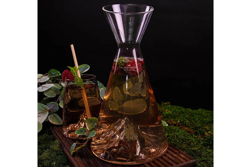 Carafe à eau Alaskan Maker Topographic Mont Cervin en verre cristallin