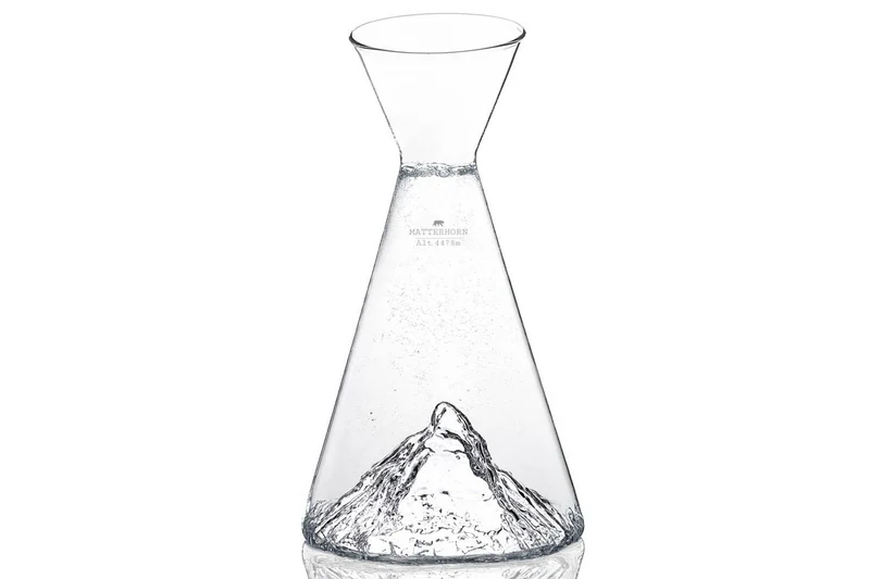 Carafe à eau Alaskan Maker Topographic Mont Cervin en verre cristallin