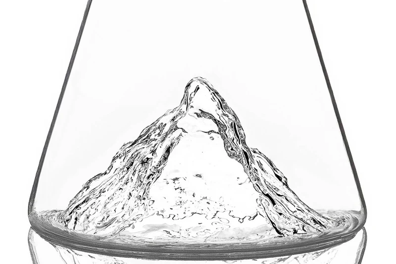 Carafe à eau Alaskan Maker Topographic Mont Cervin en verre cristallin