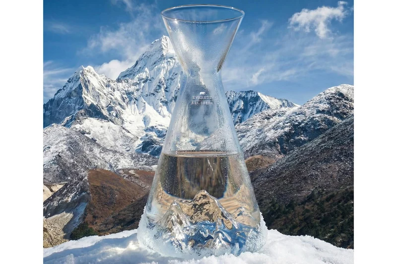 Carafe à eau Alaskan Maker Topographic Everest en verre cristallin