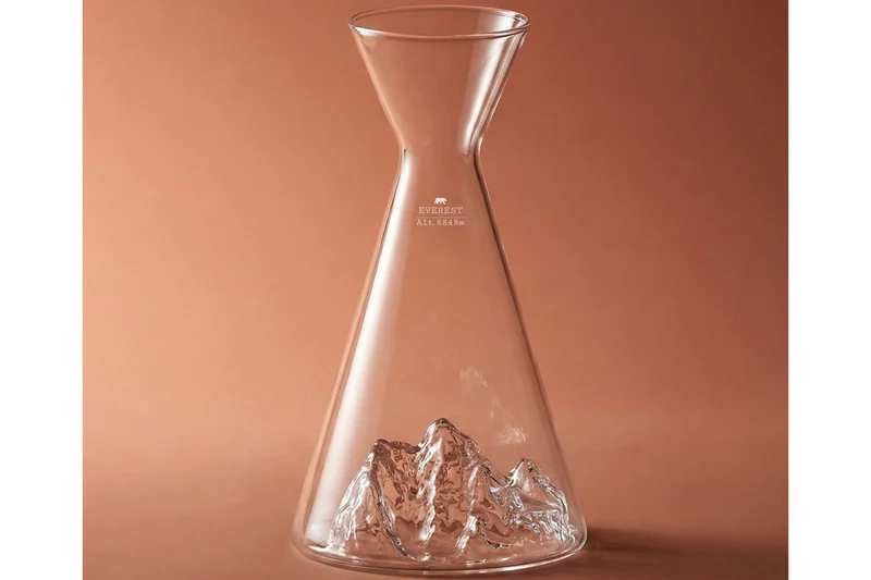 Carafe à eau Alaskan Maker Topographic Everest en verre cristallin