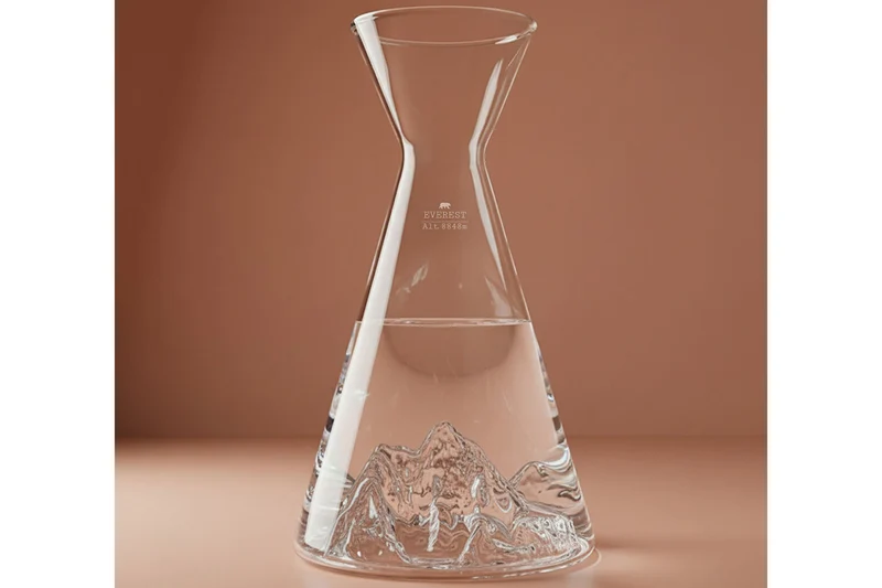 Carafe à eau Alaskan Maker Topographic Everest en verre cristallin