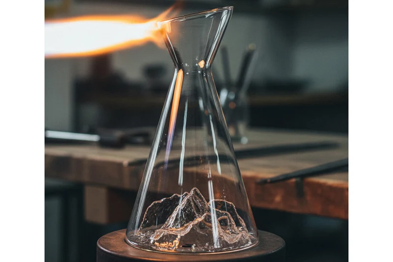 Carafe à eau Alaskan Maker Topographic Everest en verre cristallin