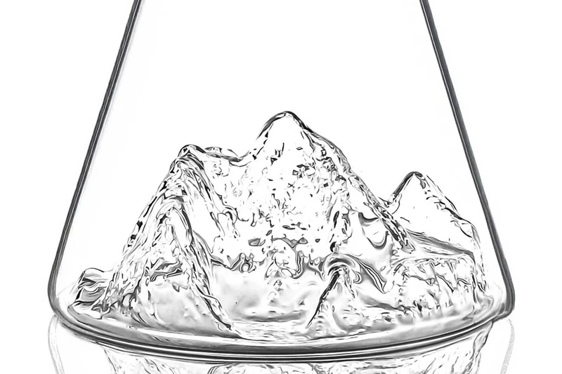 Carafe à eau Alaskan Maker Topographic Everest en verre cristallin