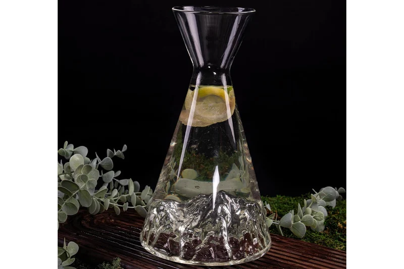 Carafe à eau Alaskan Maker Topographic Mont Blanc en verre cristallin