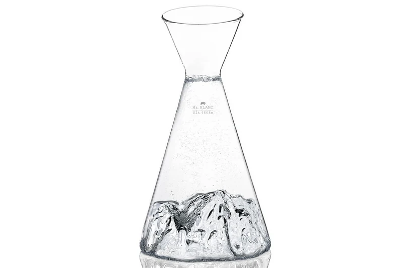 Carafe à eau Alaskan Maker Topographic Mont Blanc en verre cristallin