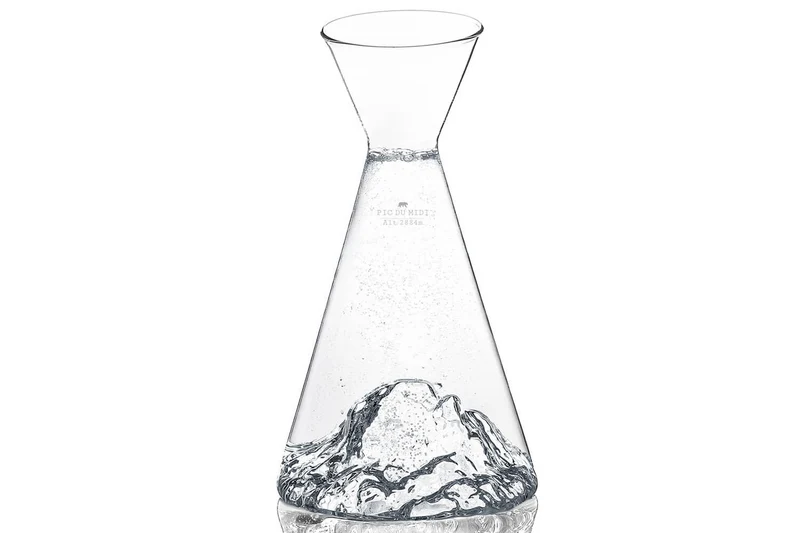 Carafe à eau Alaskan Maker Topographic Pic du midi en verre cristallin