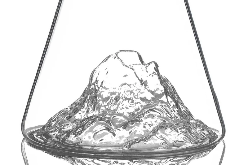 Carafe à eau Alaskan Maker Topographic Pic du midi en verre cristallin