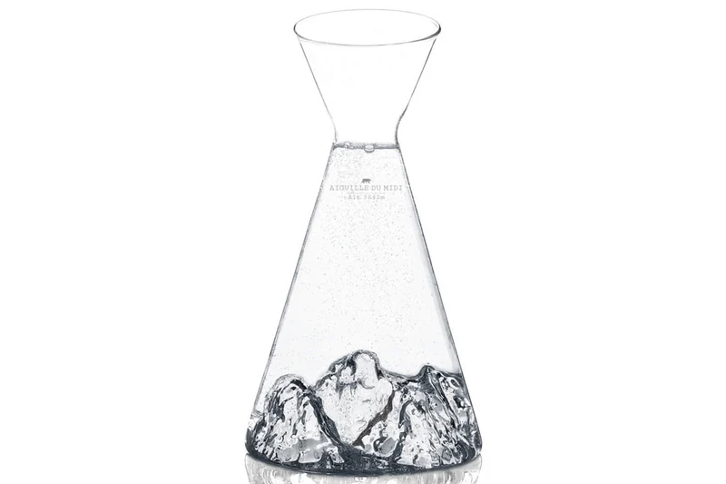 Carafe à eau Alaskan Maker Topographic Aiguille du midi en verre cristallin