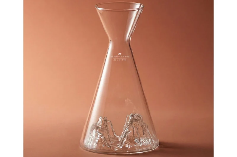 Carafe à eau Alaskan Maker Topographic Grand Canyon en verre cristallin