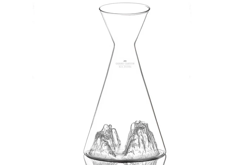 Carafe à eau Alaskan Maker Topographic Grand Canyon en verre cristallin