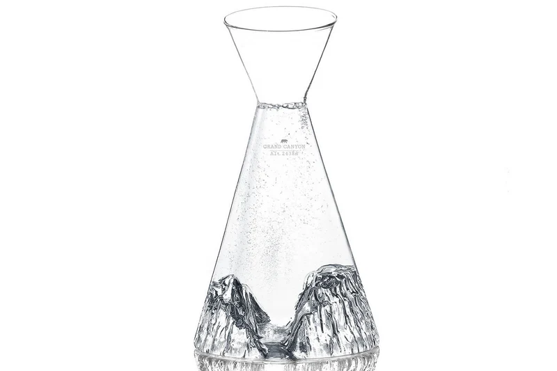 Carafe à eau Alaskan Maker Topographic Grand Canyon en verre cristallin