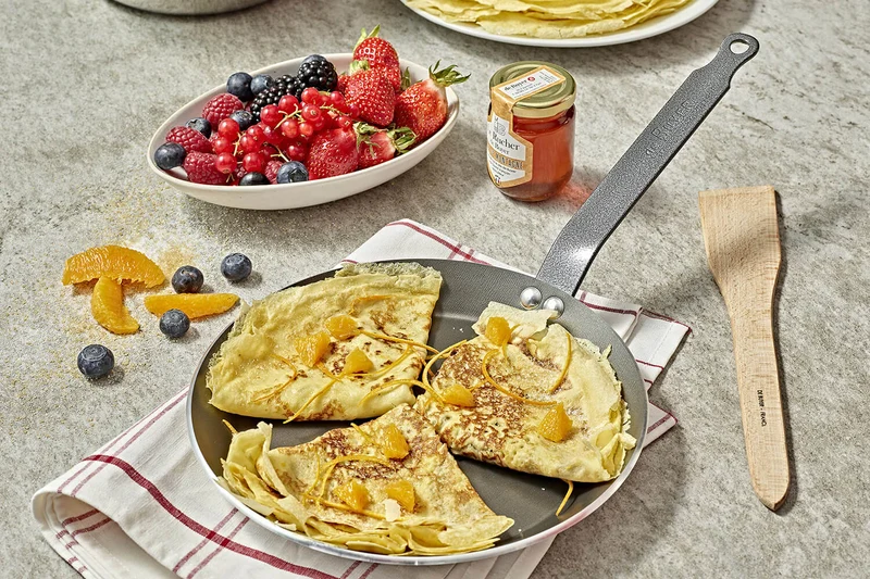 Poêle à crêpes antiadhésive De Buyer Choc Resto Induction en aluminium