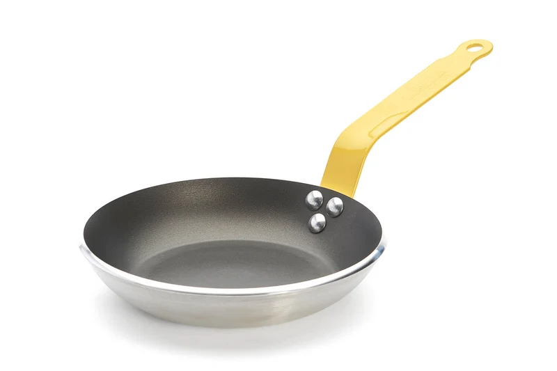 Poêle antiadhésive De Buyer Choc Resto Induction jaune en aluminium