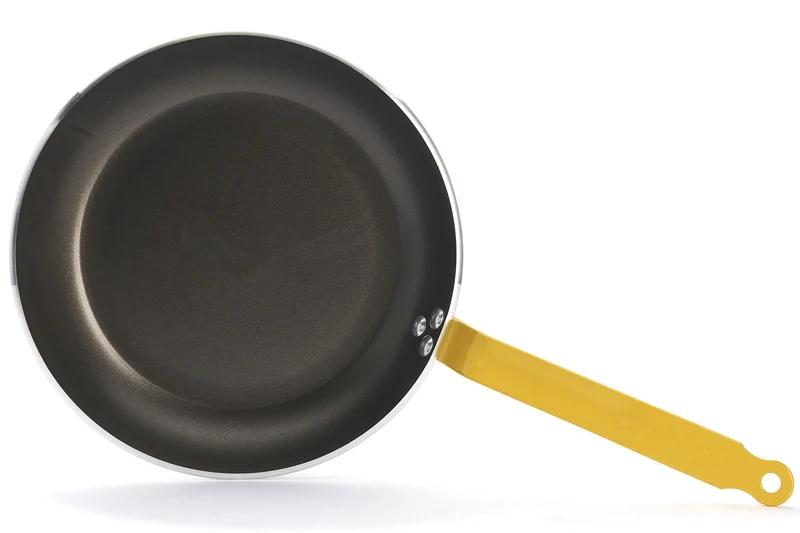 Poêle antiadhésive De Buyer Choc Resto Induction jaune en aluminium