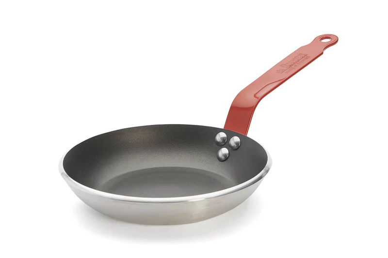 Poêle antiadhésive De Buyer Choc Resto Induction rouge en aluminium