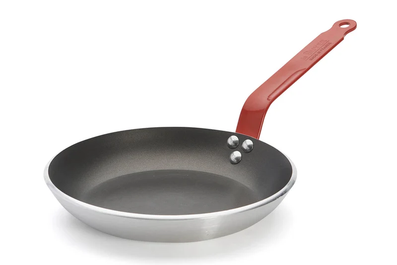 Poêle antiadhésive De Buyer Choc Resto Induction rouge en aluminium